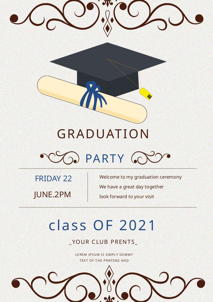 creating the graduation invitation letter for gray arts and science