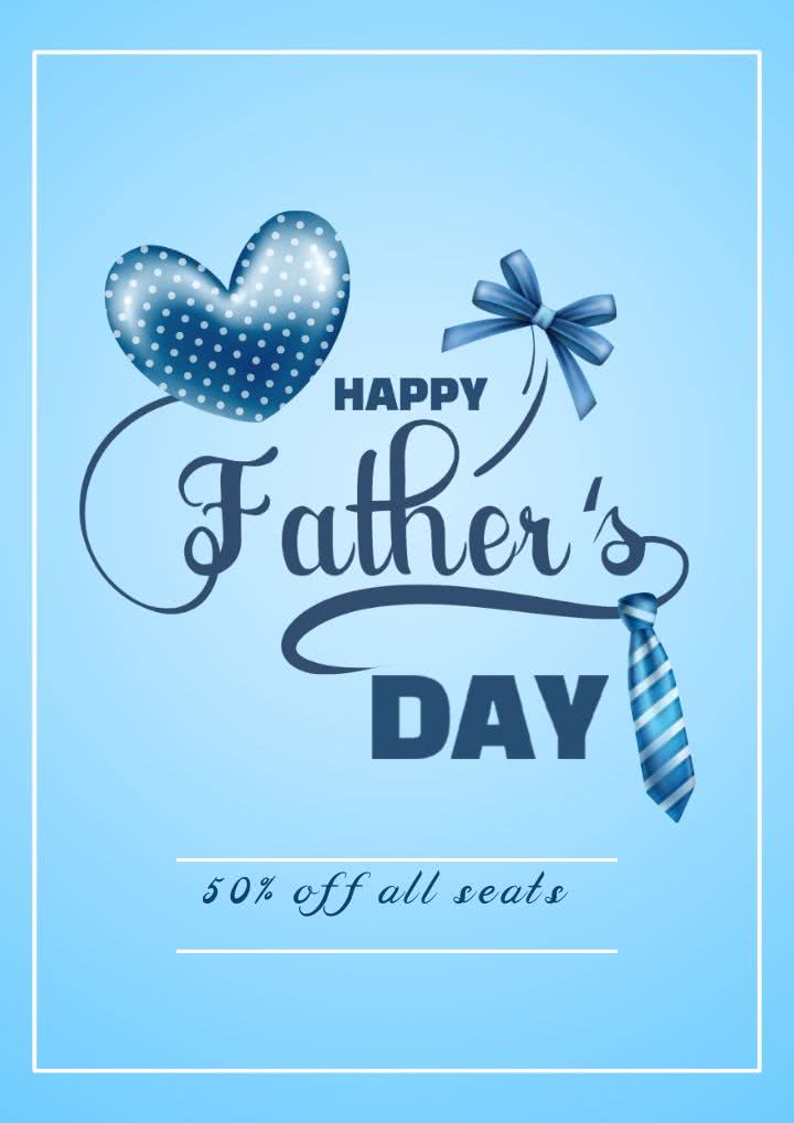 father's day blue poster