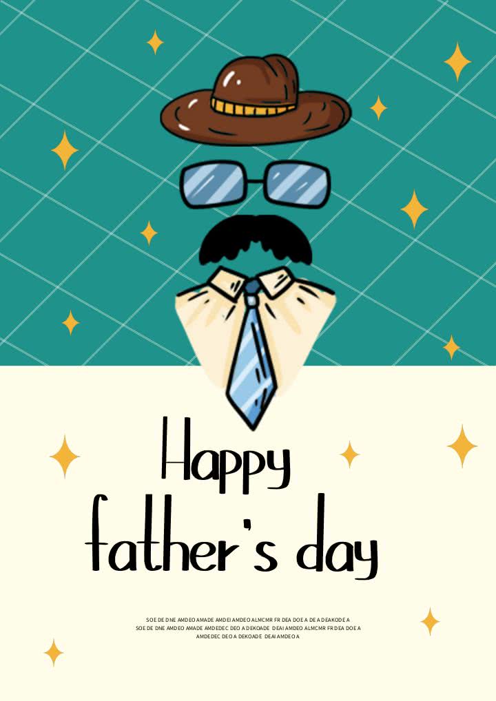 green apartment father's day poster
