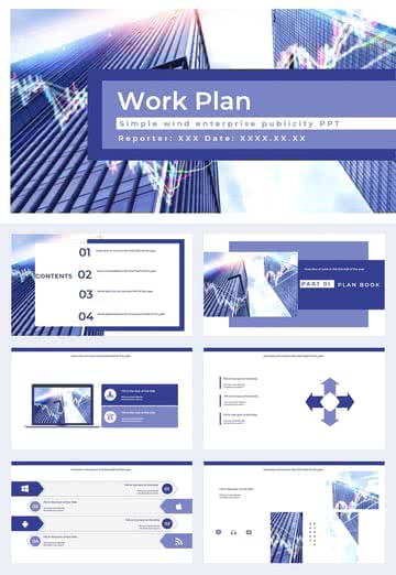 creative work plan ppt template for the second half of the year