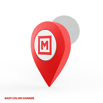 location mockup psd file Template