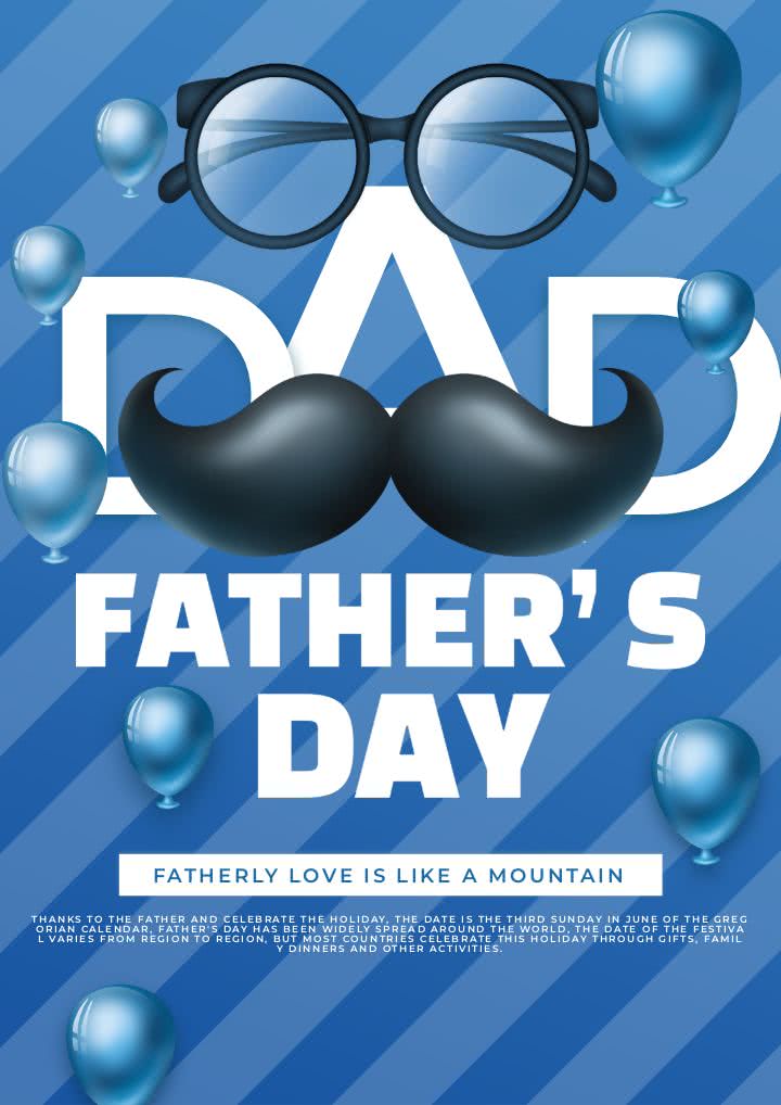 unique blue father's day celebration