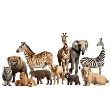 a group of animals with lioness and a group of animals with a lioness and a lioness a group of animals a lioness and a lioness png, A Group Of Animals With A Lioness And A Lioness, A Group Of Animals, A Lioness And A Lioness PNG Image and Clipart