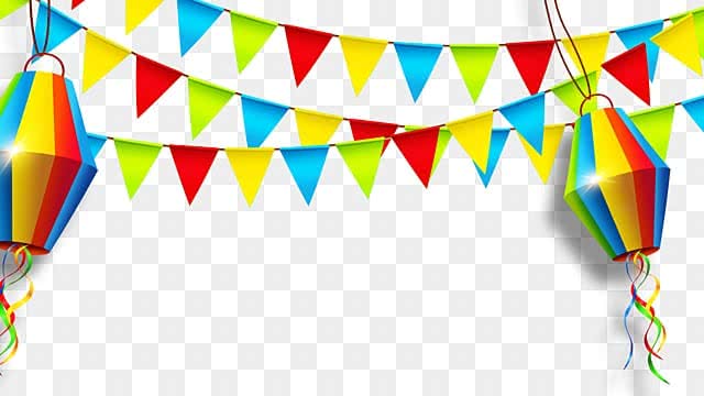 brazil border festa junina lantern bunting, Brazil, June Festival bunting border clipart vector
