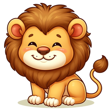 cartoon animal cute lion clipart design, Lion Clipart, Animal Clipart, Cute Clipart PNG Image and Clipart