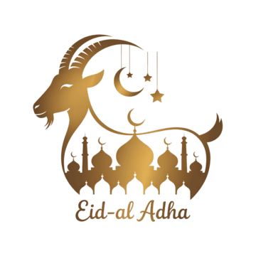 elegant eid al adha design with golden goat silhouette and mosque elements, Eid Al Adha 2025, Eid Ul Adha 2025, Eid Al Adha PNG Image and Clipart