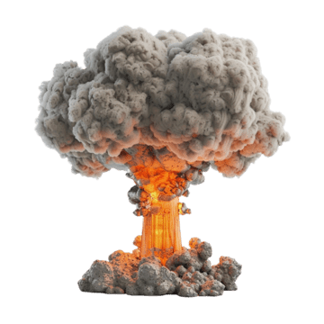 explosion from nuclear bomb a cloud in the shape of fire mushroom on transparent background explosion nuclear bomb fire mushroo png, Explosion, Nuclear Bomb, Fire Mushroo PNG Image and Clipart