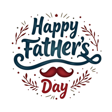 father day 2025, Happy Fathers Day, Typography, Father PNG Image and Clipart