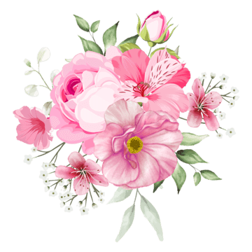 outlined leaves decoration with watercolor flowers bouquet frame outlined drawing leaves drawing bouquet drawing png, Outlined Drawing, Leaves Drawing watercolor flower bouquet png picture