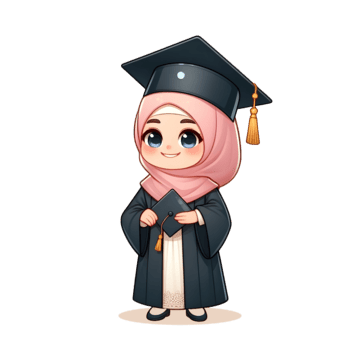 vector cartoon graduation ceremony for muslim children, Graduation Clipart, Cartoon Clipart, Muslim Clipart PNG Image and Clipart